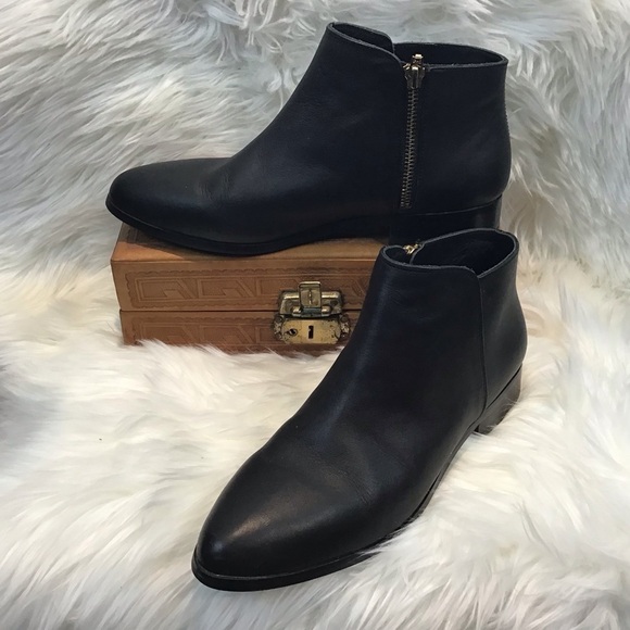 Nisolo Black Lana Leather Ankle Boot size 8.5 - Picture 1 of 9